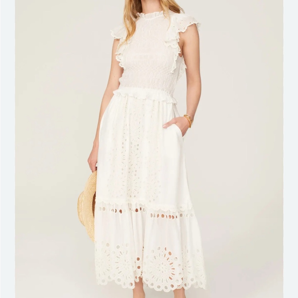 SEA New York White Eyelet Maxi Dress